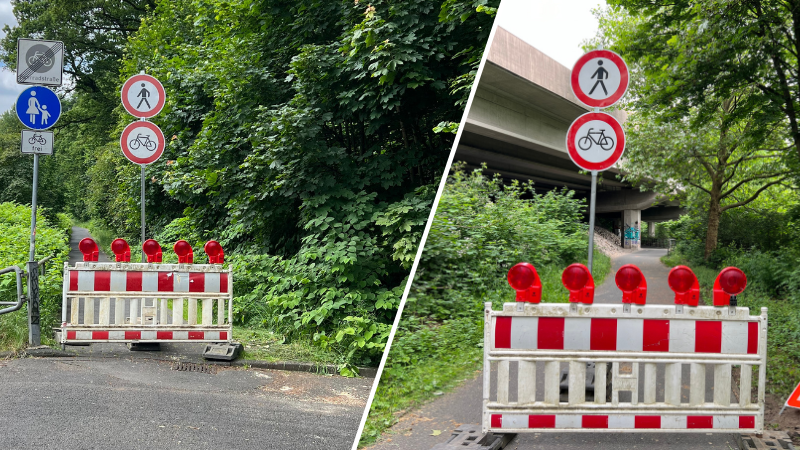 Ab Dienstag, 4. Juni, ist das Geh- und Radweg-Teilstück zwischen Siegen und Weidenau gesperrt (Foto: Stadt Siegen)
